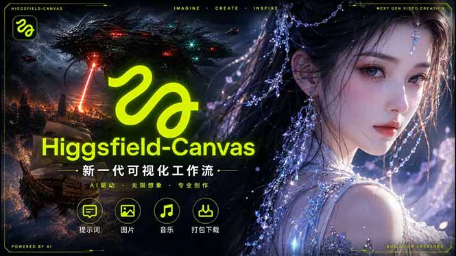（18502期）Higgsfield Canvas AI视频制作详解，节点式工作流搭建，重构新式视频创作完整教程-低成本创业项目大全｜短视频带货+AI副业变现｜知行创业网