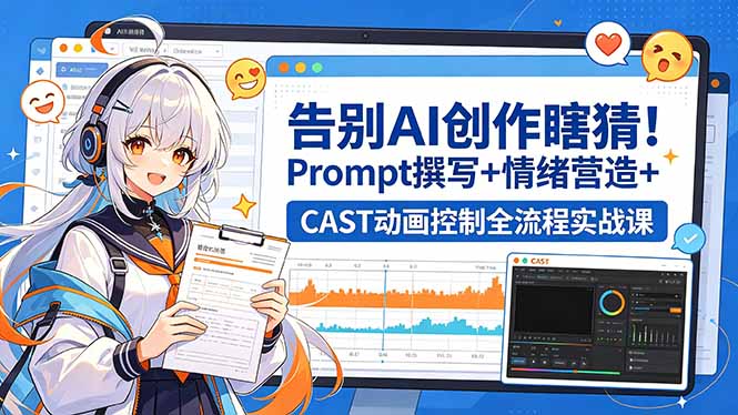 （18473期）告别AI创作瞎猜！Prompt撰写+情绪营造+CAST动画控制全流程实战课-低成本创业项目大全｜短视频带货+AI副业变现｜知行创业网