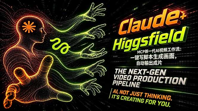 （18345期）Claude+Higgsfield MCP新一代AI视频工作流：一键写脚本生成画面，自动输出成片-低成本创业项目大全｜短视频带货+AI副业变现｜知行创业网