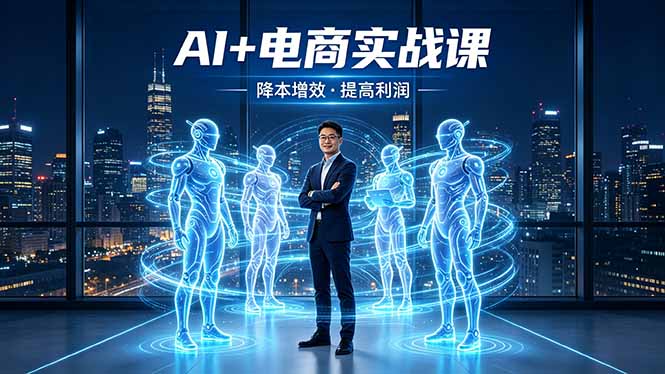 （18328期）AI+电商实战课，1人+N个AI 智能体，把SOP变AI员工，实现降本增效提高利润-低成本创业项目大全｜短视频带货+AI副业变现｜知行创业网