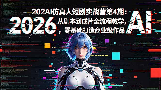 （18656期）2026AI仿真人短剧实战营第4期：从剧本到成片全流程教学，零基础打造商业级作品-低成本创业项目大全｜短视频带货+AI副业变现｜知行创业网