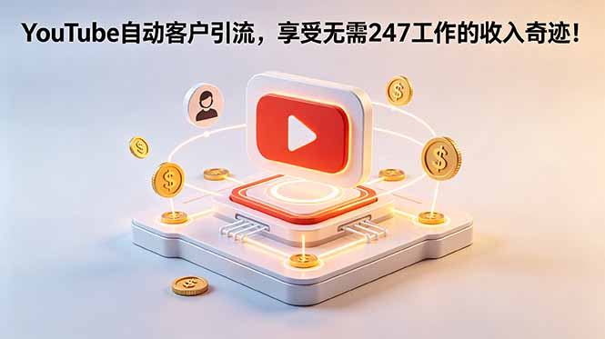 （18658期）YouTube 自动客户引流，享受无需 247 工作的收入奇迹！【原创双语字幕】-低成本创业项目大全｜短视频带货+AI副业变现｜知行创业网