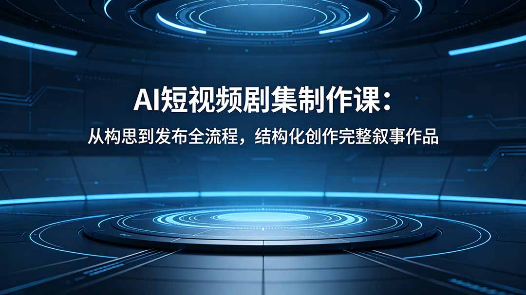 （18414期）AI短视频剧集制作课：从构思到发布全流程，结构化创作完整叙事作品-低成本创业项目大全｜短视频带货+AI副业变现｜知行创业网