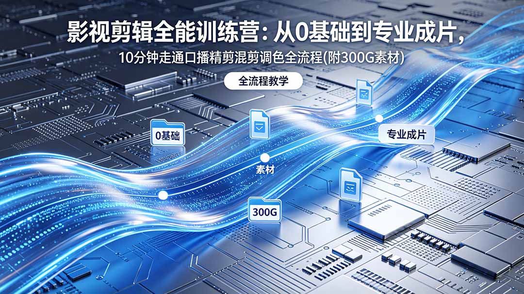 （18664期）2026影视剪辑全能实战课｜0基础到专业成片，全流程教学，高清带300G素材-低成本创业项目大全｜短视频带货+AI副业变现｜知行创业网