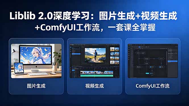 （18349期）Liblib 2.0深度学习：图片生成+视频生成+ComfyUI工作流，一套课全掌握-低成本创业项目大全｜短视频带货+AI副业变现｜知行创业网