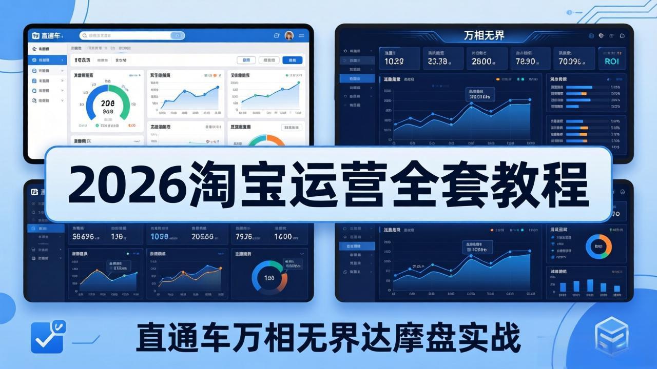 （18373期）2026淘宝运营全套教程(更新5月8日)，直通车万相无界达摩盘实战，从基础到进阶提升流量转化-低成本创业项目大全｜短视频带货+AI副业变现｜知行创业网
