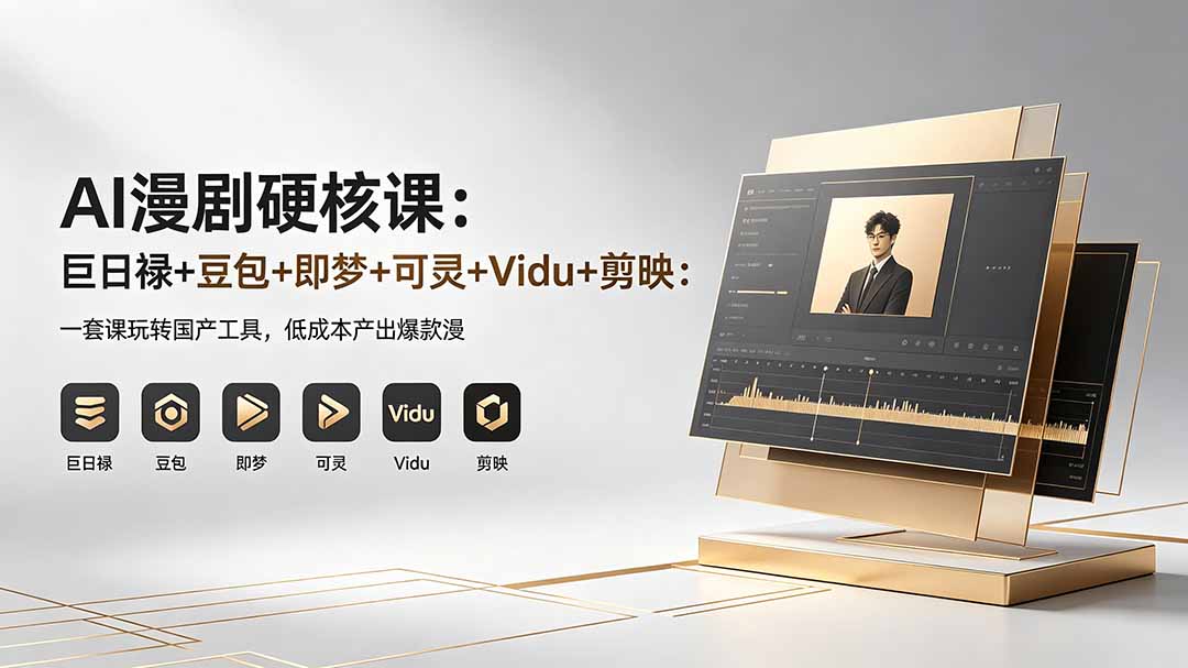 （18280期）AI漫剧硬核课：巨日禄+豆包+即梦+可灵+Vidu+剪映：一套课玩转国产工具，低成本产出爆款漫剧-低成本创业项目大全｜短视频带货+AI副业变现｜知行创业网