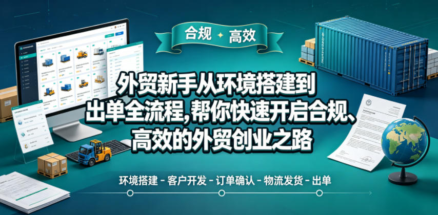 外贸新手从环境搭建到出单全流程，帮你快速开启合规、高效的外贸创业之路-低成本创业项目大全｜短视频带货+AI副业变现｜知行创业网