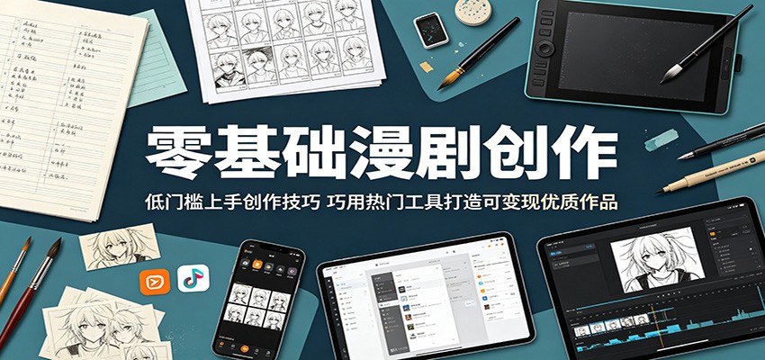 零基础漫剧创作：低门槛上手创作技巧，巧用热门工具打造可变现优质作品-低成本创业项目大全｜短视频带货+AI副业变现｜知行创业网