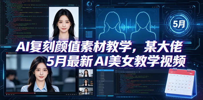 AI复刻颜值素材教学，某大佬5月最新AI美女教学视频，内含4月好物复刻教学-低成本创业项目大全｜短视频带货+AI副业变现｜知行创业网