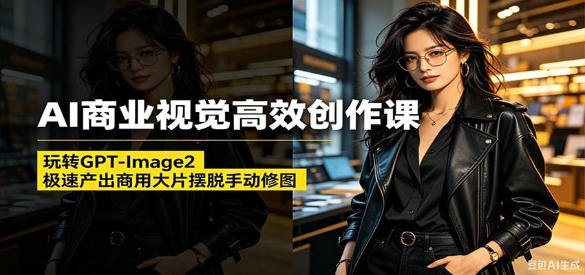 AI商业视觉高效创作课：玩转GPT-Image2，极速产出商用大片摆脱手动修图-低成本创业项目大全｜短视频带货+AI副业变现｜知行创业网