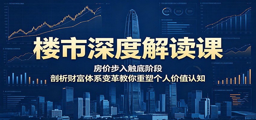 楼市深度解读课：房价步入触底阶段，剖析财富体系变革教你重塑个人价值认知-低成本创业项目大全｜短视频带货+AI副业变现｜知行创业网