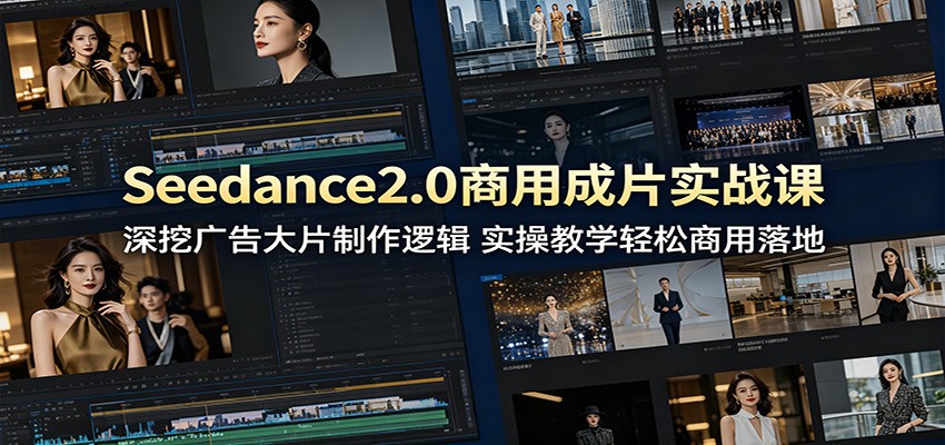 Seedance2.0商用成片实战课：深挖广告大片制作逻辑，实操教学轻松商用落地-低成本创业项目大全｜短视频带货+AI副业变现｜知行创业网