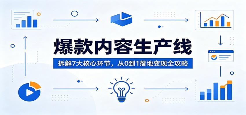 爆款内容生产线：拆解7大核心环节，从0到1落地变现全攻略-低成本创业项目大全｜短视频带货+AI副业变现｜知行创业网