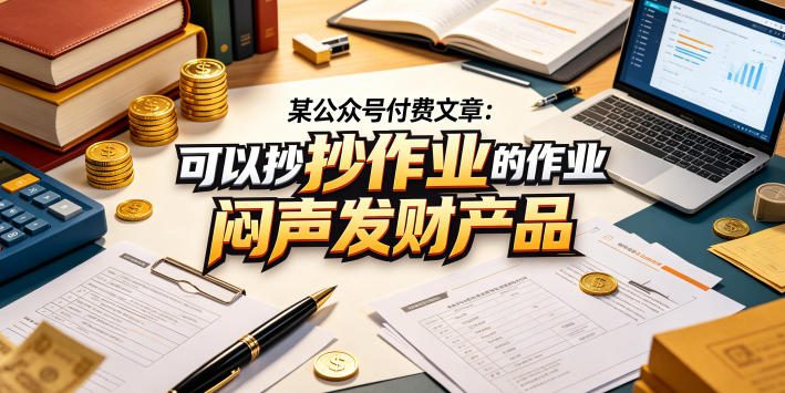 某公众号付费文章：可以抄作业的闷声发财产品-低成本创业项目大全｜短视频带货+AI副业变现｜知行创业网