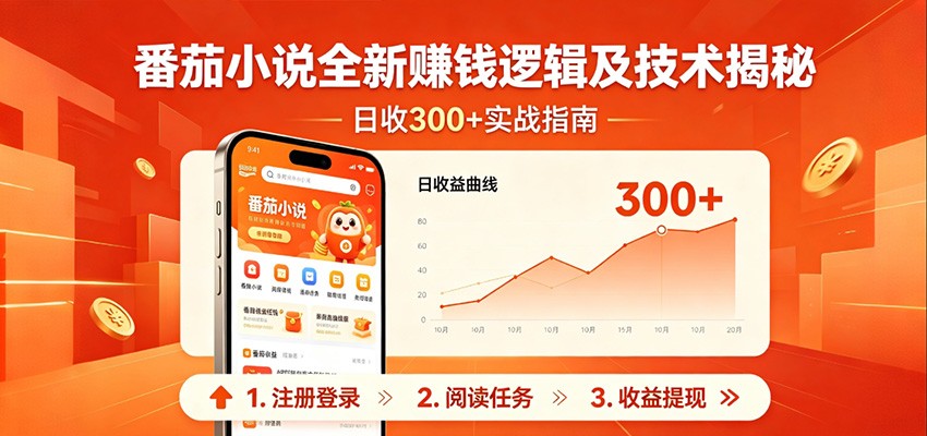 番茄小说全新赚钱逻辑及技术日收300+，小白新书皆可做！无脑赚就行了！-低成本创业项目大全｜短视频带货+AI副业变现｜知行创业网