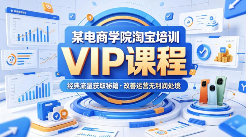 某电商学院淘宝培训VIP课程，各种经典有用的流量获取秘籍，改善运营产品没利润的处境（2026年5月）-低成本创业项目大全｜短视频带货+AI副业变现｜知行创业网