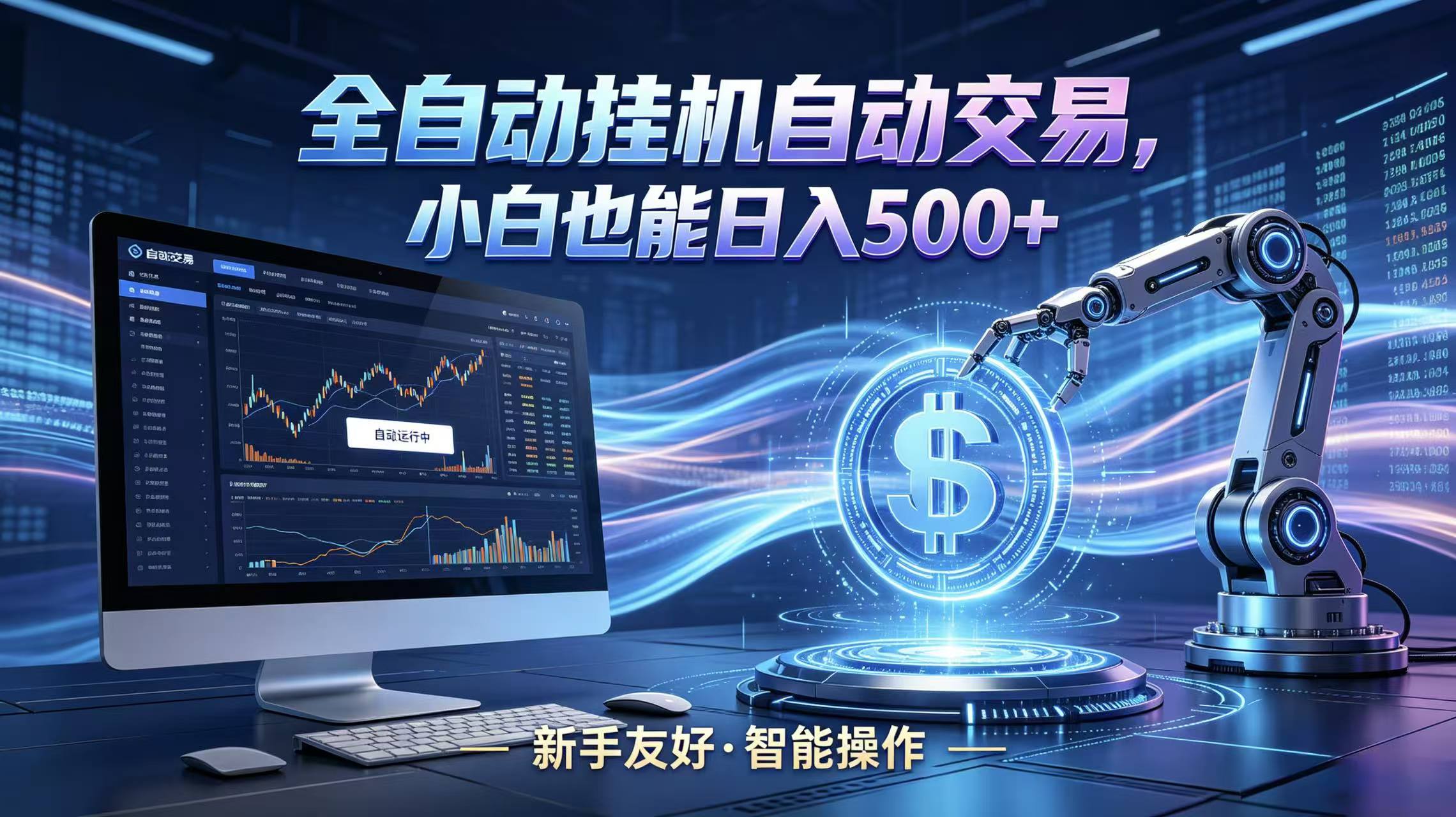全新智能化交易助手，傻瓜式操作，小白也能快速上手，轻松实现日入500+-低成本创业项目大全｜短视频带货+AI副业变现｜知行创业网