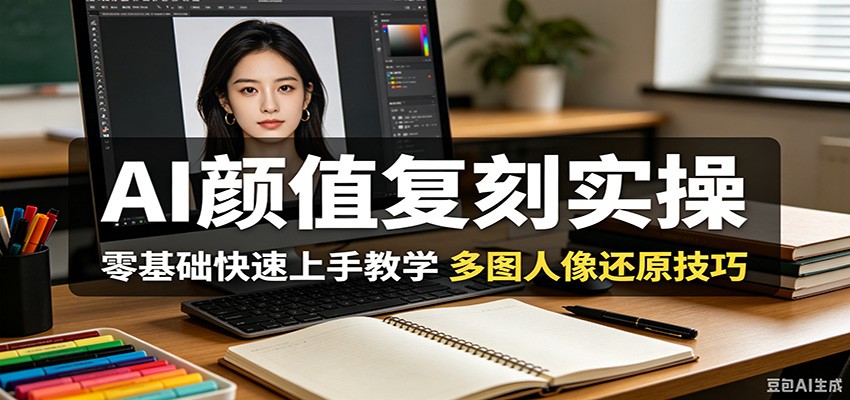 AI颜值复刻实操，零基础快速上手教学，多图人像还原技巧-低成本创业项目大全｜短视频带货+AI副业变现｜知行创业网