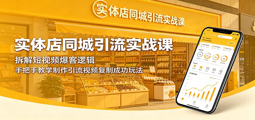 实体店同城引流实战课：拆解短视频爆客逻辑，手把手教学制作引流视频复制成功玩法-低成本创业项目大全｜短视频带货+AI副业变现｜知行创业网
