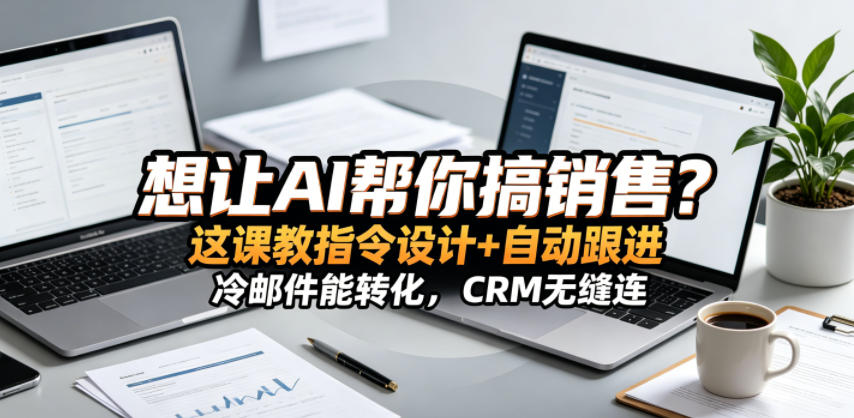想让AI帮你搞销售？这课教指令设计+自动跟进，冷邮件能转化，CRM无缝连！【原创双语字幕】-低成本创业项目大全｜短视频带货+AI副业变现｜知行创业网