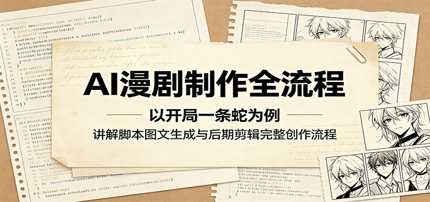 AI漫剧制作全流程：以开局一条蛇为例，讲解脚本图文生成与后期剪辑完整创作流程-低成本创业项目大全｜短视频带货+AI副业变现｜知行创业网