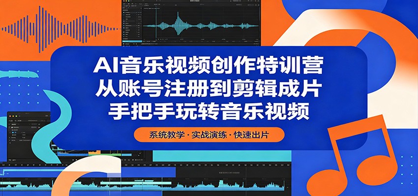 AI音乐视频创作特训营：从账号注册到剪辑成片，手把手玩转音乐视频-低成本创业项目大全｜短视频带货+AI副业变现｜知行创业网