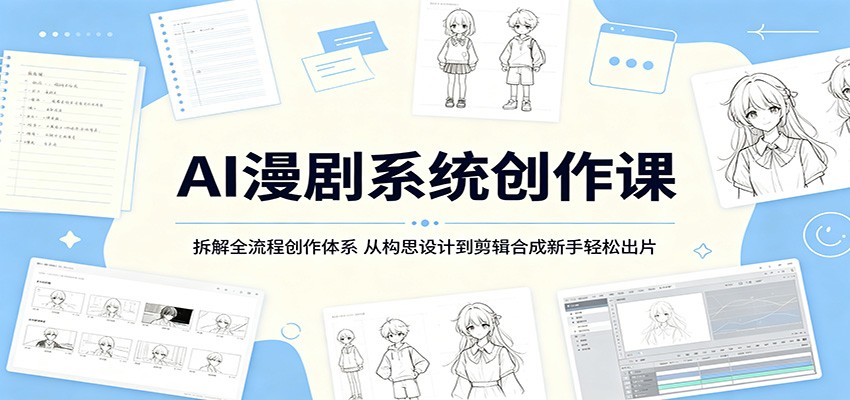 AI漫剧系统创作课:拆解全流程创作体系,从构思设计到剪辑合成新手轻松出片-低成本创业项目大全|短视频带货+AI副业变现|知行创业网