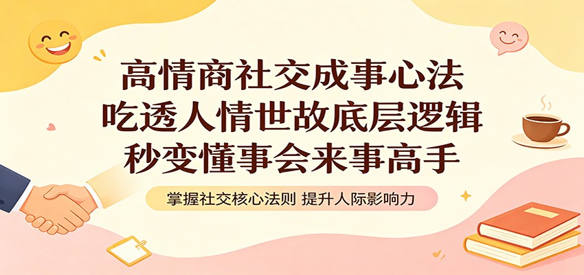 高情商社交成事心法：吃透人情世故底层逻辑，秒变懂事会来事高手-低成本创业项目大全｜短视频带货+AI副业变现｜知行创业网