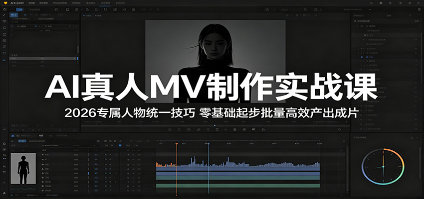 AI真人MV制作实战课：2026专属人物统一技巧，零基础起步批量高效产出成片-低成本创业项目大全｜短视频带货+AI副业变现｜知行创业网