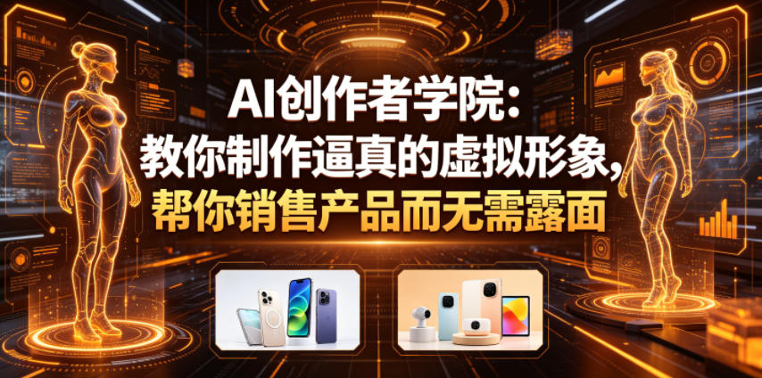AI创作者学院：教你制作逼真的虚拟形象，帮你销售产品而无需露面【原创双语字幕】-低成本创业项目大全｜短视频带货+AI副业变现｜知行创业网