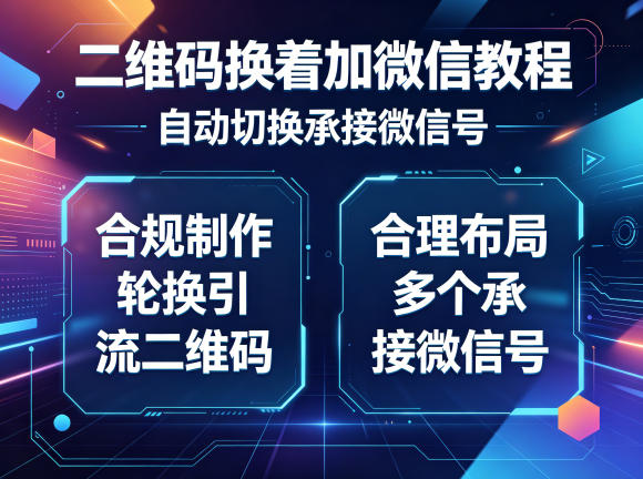 二维码换着加微信教程,自动切换承接微信号,合规制作轮换引流二维码,合理布局多个承接微信号-低成本创业项目大全|短视频带货+AI副业变现|知行创业网