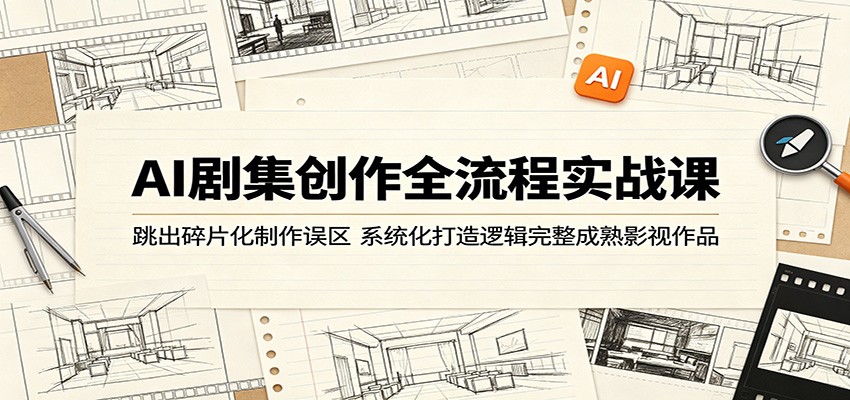 AI剧集创作全流程实战课:跳出碎片化制作误区,系统化打造逻辑完整成熟影视作品-低成本创业项目大全|短视频带货+AI副业变现|知行创业网