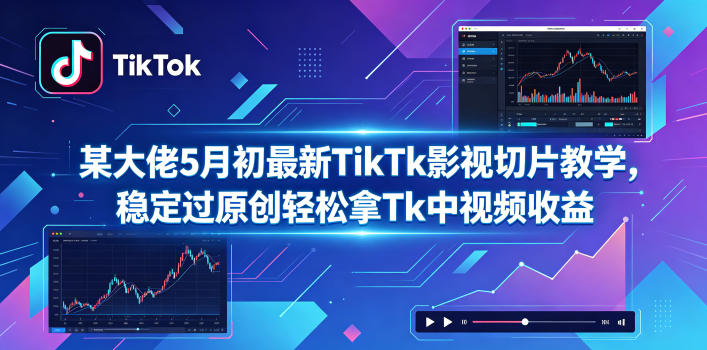 某大佬5月初最新TikTk影视切片教学,稳定过原创轻松拿Tk中视频收益-低成本创业项目大全|短视频带货+AI副业变现|知行创业网