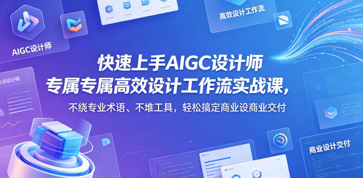 快速上手AIGC设计师专属高效设计工作流实战课，不绕专业术语、不堆工具，轻松搞定商业设计交付-低成本创业项目大全｜短视频带货+AI副业变现｜知行创业网