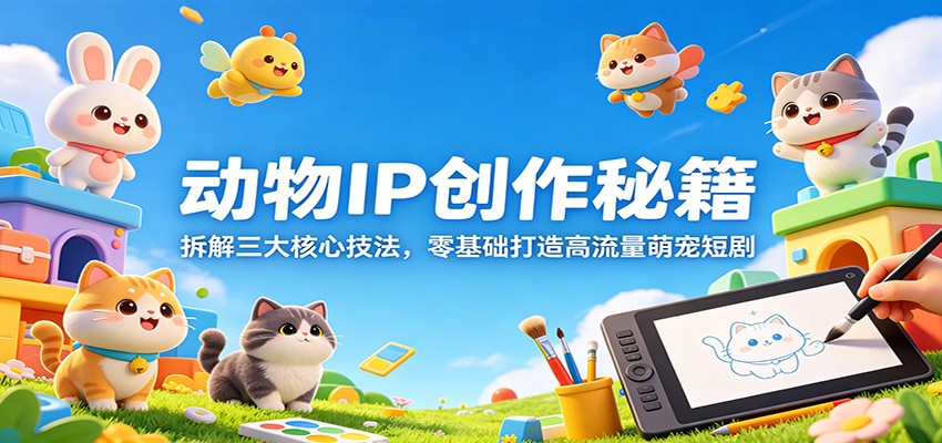 动物IP创作秘籍：拆解三大核心技法，零基础打造高流量萌宠短剧-低成本创业项目大全｜短视频带货+AI副业变现｜知行创业网