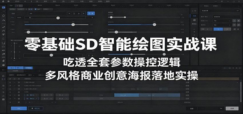 零基础SD智能绘图实战课:吃透全套参数操控逻辑,多风格商业创意海报落地实操-低成本创业项目大全|短视频带货+AI副业变现|知行创业网