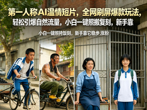 第一人称AI温情短片，全网刷屏爆款玩法，轻松引爆自然流量，小白一键照搬复刻，新手靠它稳步涨粉-低成本创业项目大全｜短视频带货+AI副业变现｜知行创业网