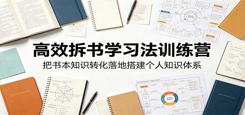 高效拆书学习法训练营，把书本知识转化落地搭建个人知识体系-低成本创业项目大全｜短视频带货+AI副业变现｜知行创业网