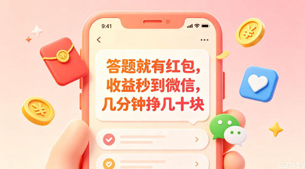 答题就有红包,收益秒到微信,几分钟挣几十块,学生党上班族宝妈都可以玩【揭秘】-低成本创业项目大全|短视频带货+AI副业变现|知行创业网