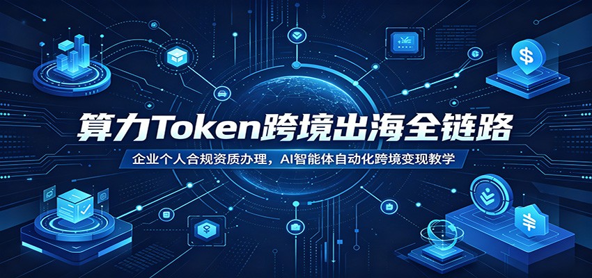算力Token跨境出海全链路:企业个人合规资质办理,AI智能体自动化跨境变现教学-低成本创业项目大全|短视频带货+AI副业变现|知行创业网