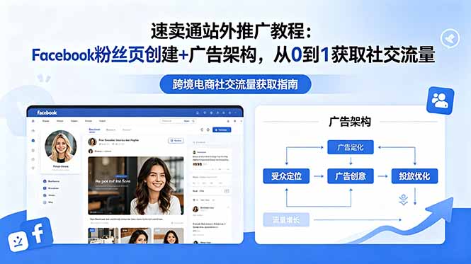 （18888期）速卖通站外推广教程：Facebook粉丝页创建+广告架构，从0到1获取社交流量-低成本创业项目大全｜短视频带货+AI副业变现｜知行创业网