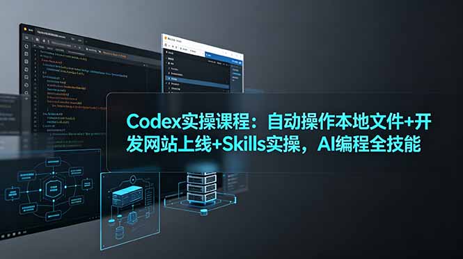 （19009期）Codex实操课程：自动操作本地文件+开发网站上线+Skills实操，AI编程全技能-低成本创业项目大全｜短视频带货+AI副业变现｜知行创业网