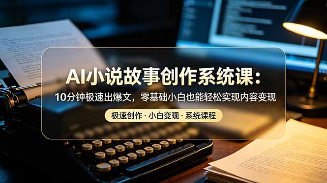 （19053期）AI小说故事创作系统课：10分钟极速出爆文，零基础小白也能轻松实现内容变现-低成本创业项目大全｜短视频带货+AI副业变现｜知行创业网