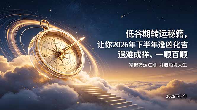 (19024期)付费文章:低谷期转运秘籍,让你2026年下半年逢凶化吉,遇难成祥,一顺百顺。-低成本创业项目大全|短视频带货+AI副业变现|知行创业网