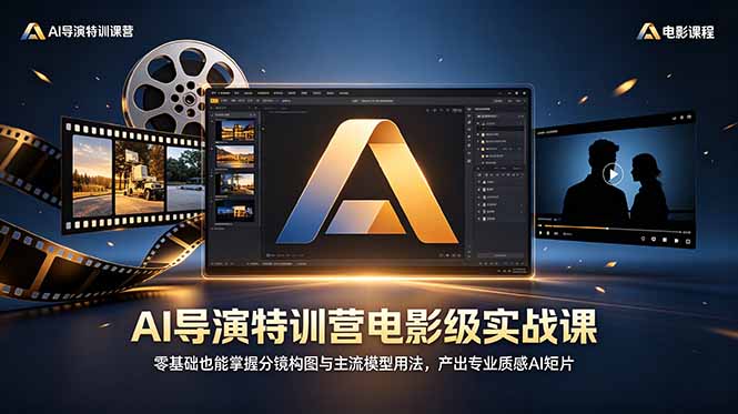 (18801期)AI导演特训营电影级实战课,零基础也能掌握分镜构图与主流模型用法,产出专业质感AI短片-低成本创业项目大全|短视频带货+AI副业变现|知行创业网