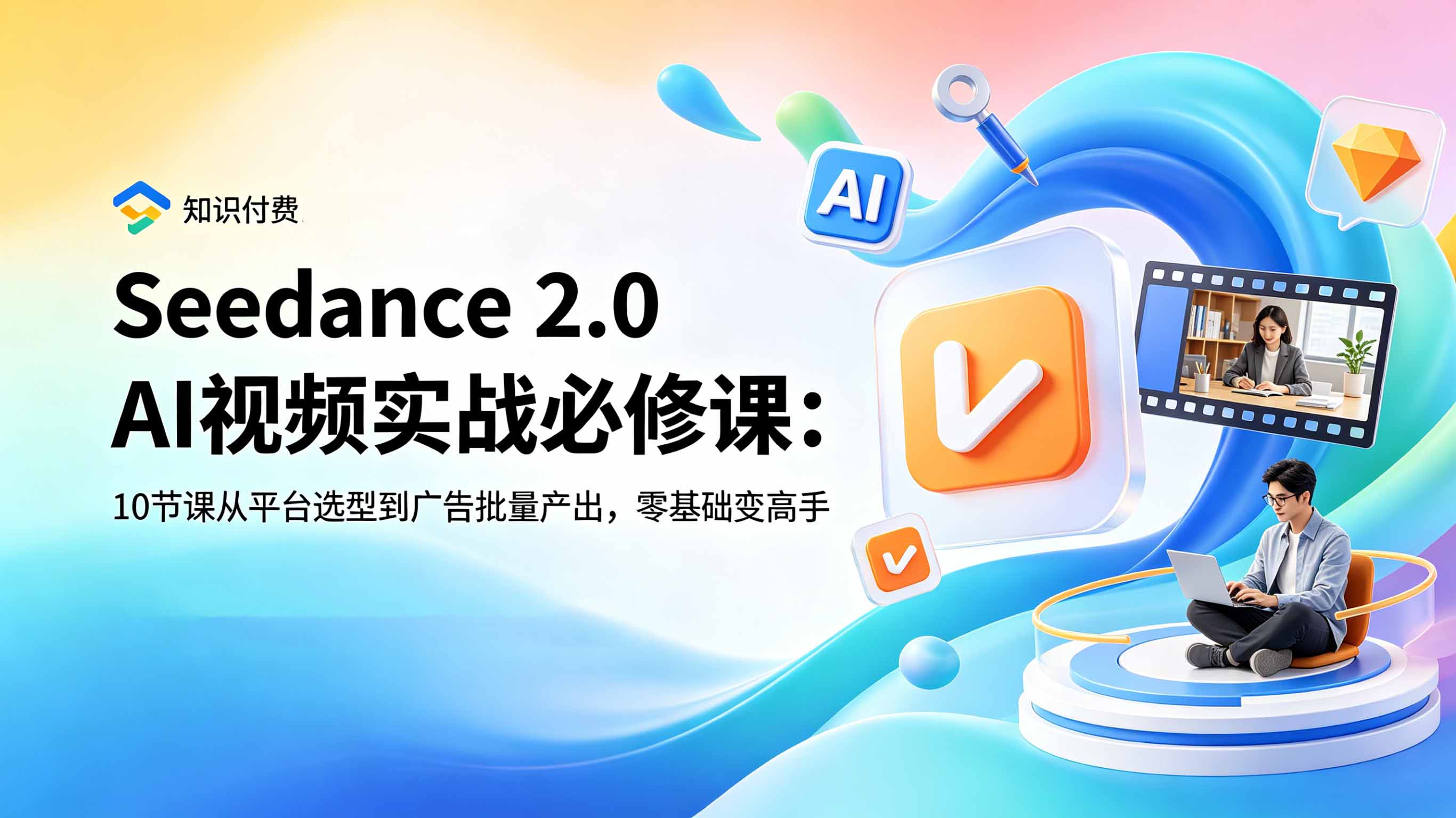 （18998期）Seedance 2.0 AI视频实战必修课：10节课从平台选型到广告批量产出，零基础变高手-低成本创业项目大全｜短视频带货+AI副业变现｜知行创业网