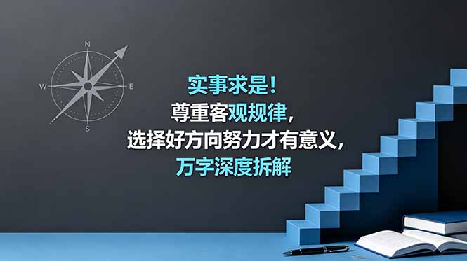 （18744期）付费文章：实事求是！尊重客观规律，选择好方向努力才有意义，万字深度拆解-低成本创业项目大全｜短视频带货+AI副业变现｜知行创业网