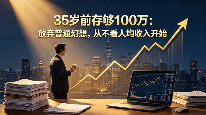 （18689期）35岁前存够100万：放弃普通幻想，从不看人均收入开始-低成本创业项目大全｜短视频带货+AI副业变现｜知行创业网