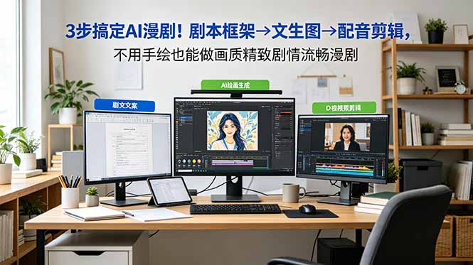 （18866期）3步搞定AI漫剧！剧本框架→文生图→配音剪辑，不用手绘也能做画质精致剧情流畅漫剧-低成本创业项目大全｜短视频带货+AI副业变现｜知行创业网